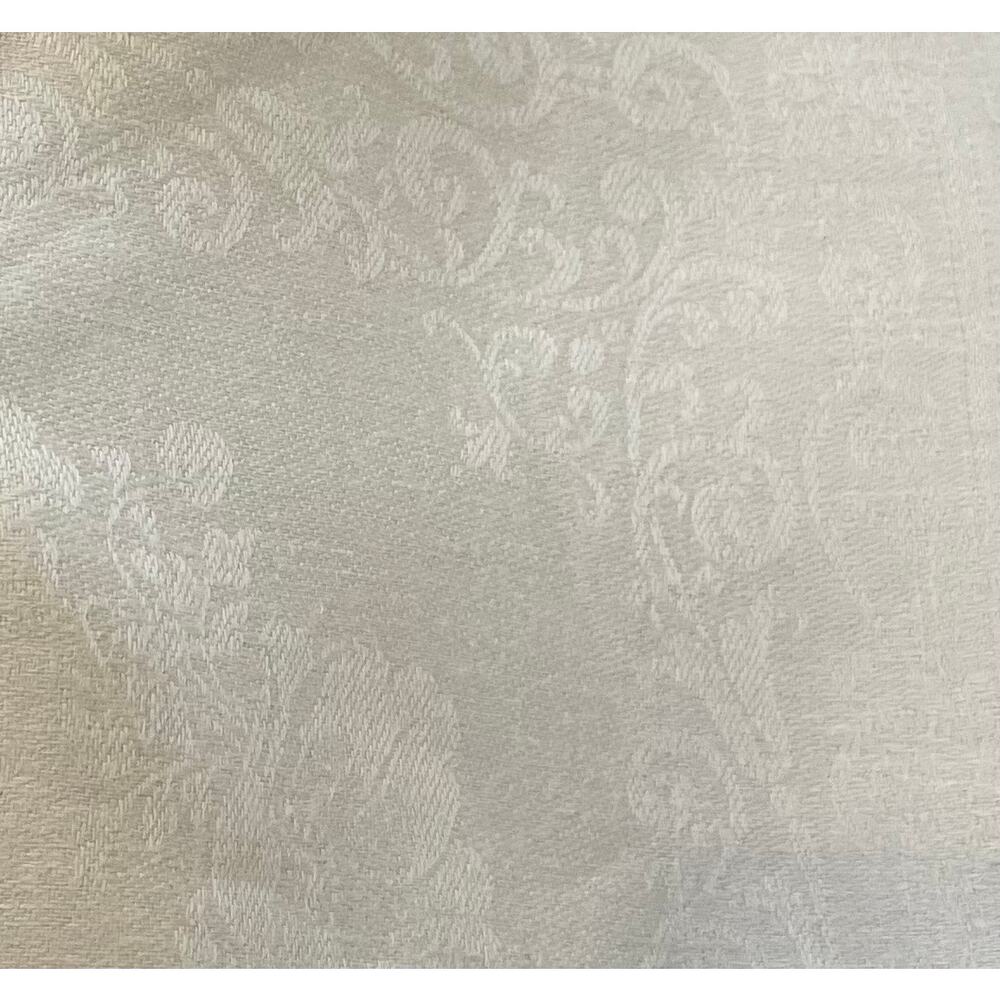 Vintage Ivory / Cream Cotton Square Napkins, Floral, Pointelle Trim, Set of 5 - Picture 4 of 8